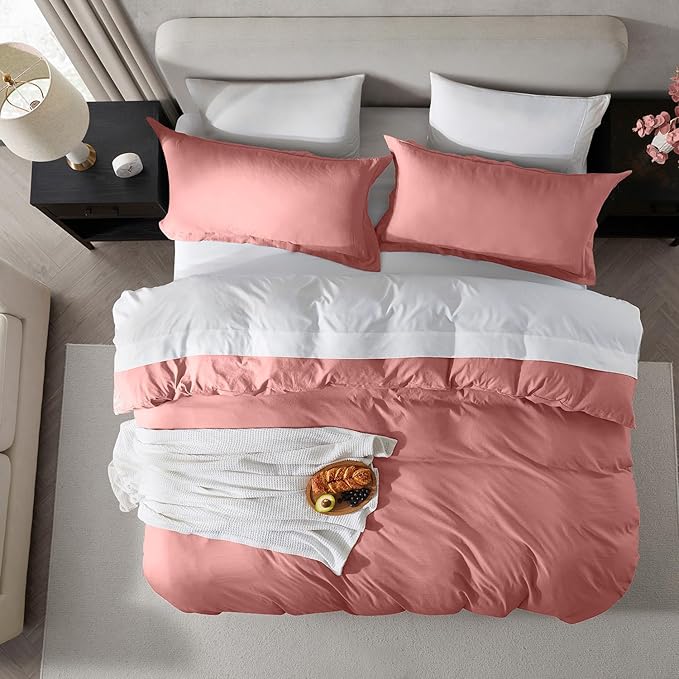 Nestl Pink Clay Duvet Cover Queen Size - Image 5