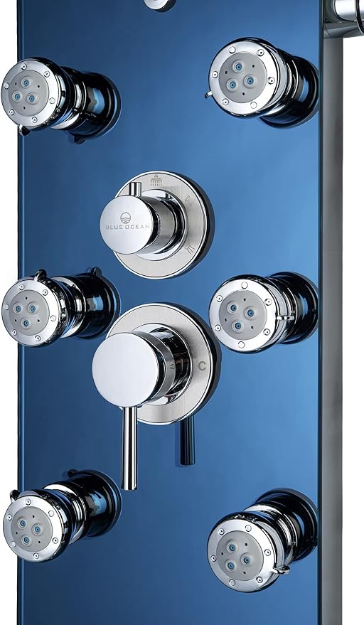 Blue Ocean 52" Stainless Steel SPS392H Shower Panel Tower System - Image 5