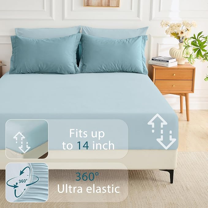 MUXHOMO 7 Pieces Queen Comforter Set, Soft Bed in a Bag Queen Size, All Season - Image 5