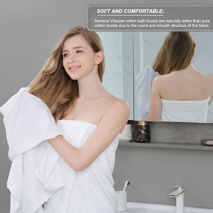 Aibaser Bath Towels, 27x54inch - Image 6