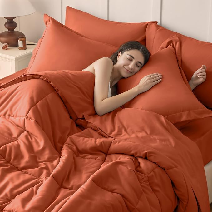JOLLYVOGUE Queen Comforter Set, Ultra-Soft Bed in a Bag Queen Size 7 Pieces - Image 8
