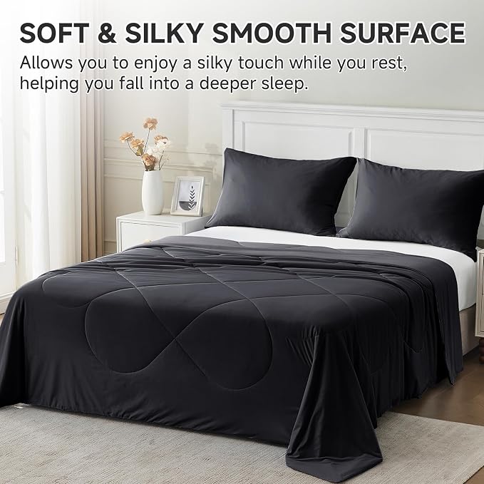 HOMFINE Cooling Comforter Twin Size, Japanese Double-Sided Cold Tech Fabric - Image 4