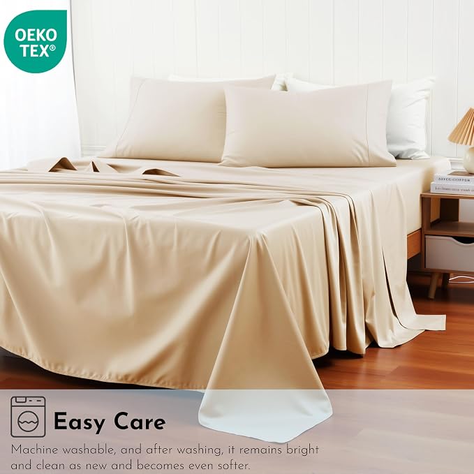 Cotton Flat Sheets Only, 600 TC 100% Cotton Flat Sheet Top Sheet Only, Twin - Image 8