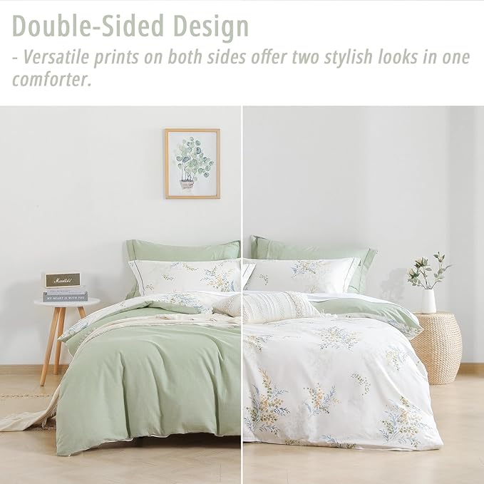 LEMIROE White Cotton Comforter Twin Size 2Pcs - Image 4