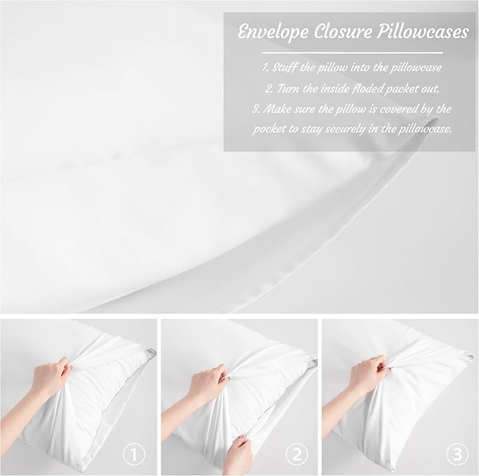 NTBAY Standard Pillow Cases Set of 2, 2 Pack Brushed Microfiber 20x26 Pillow - Image 4