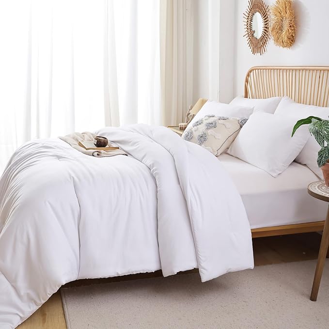 ROSGONIA Oversized Queen Comforter White - Image 4