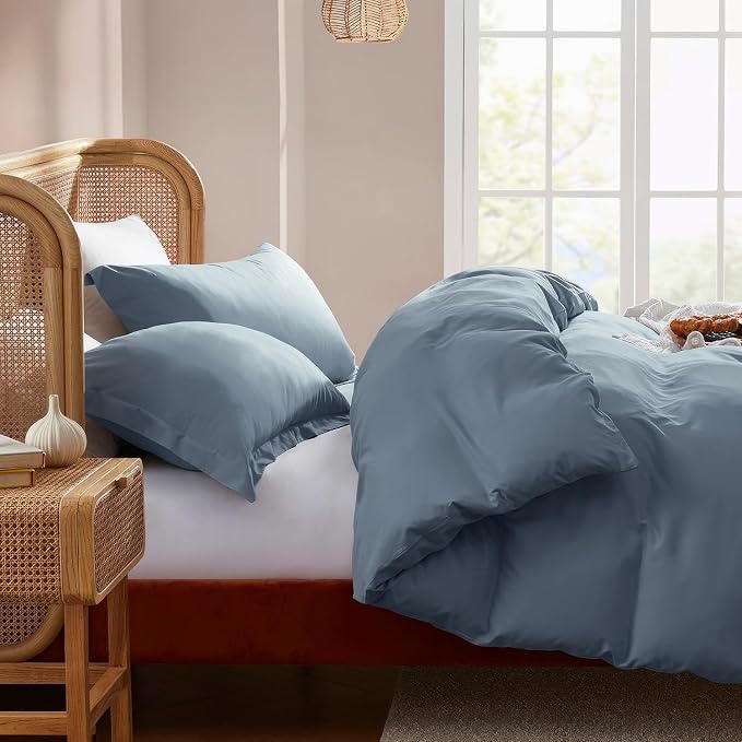 Nestl Stone Blue Duvet Cover King Size - Image 7