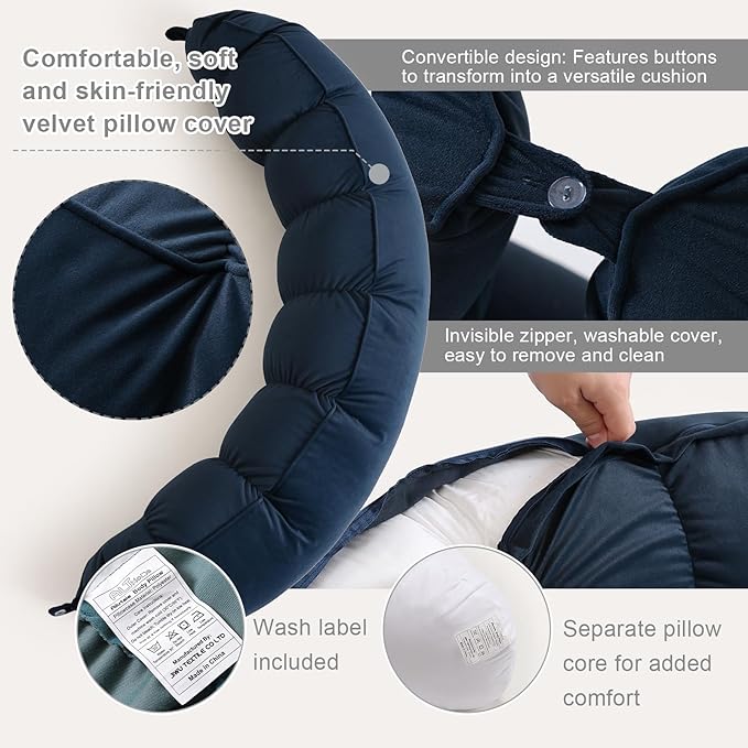 Peallow – Long Round Body Pillow - Image 4