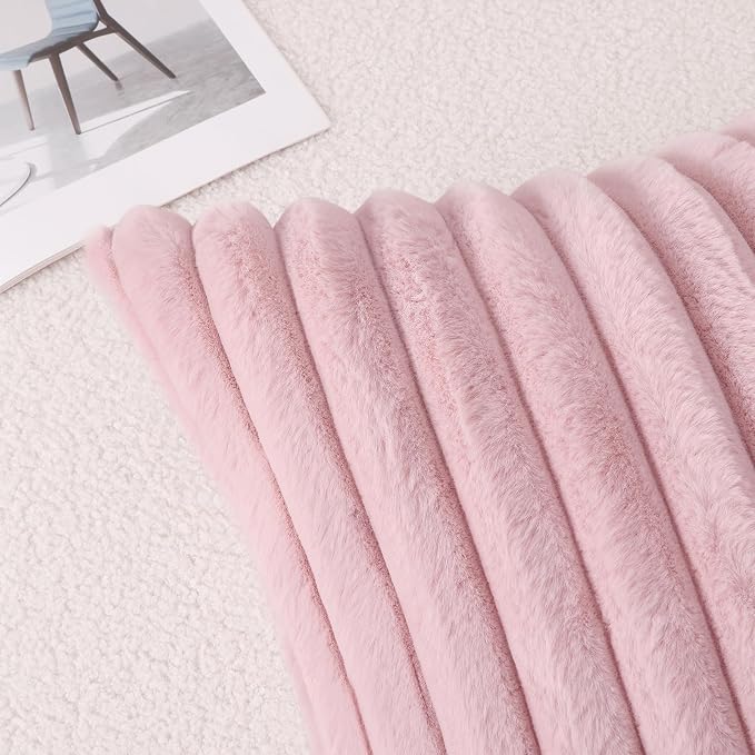 Pallene Faux Fur Plush Throw Pillow Covers 20x20 Set of 2, Luxury Soft Fluffy - Image 8