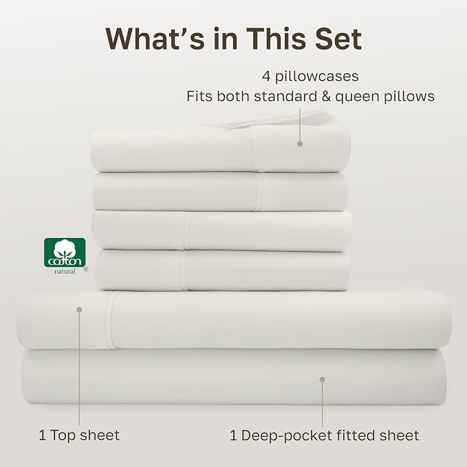California Design Den 6-Pc Queen Size Sheet Set - Image 4