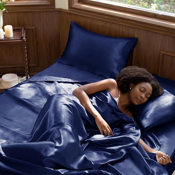 CozyLux Satin Sheets King Size Sheet Set - Image 2