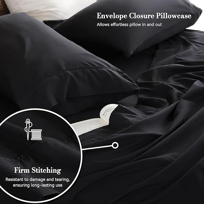 Full Sheet Set 4 Piece, Wrinkle Free, Oeko-Tex Certified - Image 4