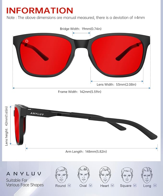 ANYLUV Blue Light Glasses for Men, Lightweight Computer Gaming Glasses - Image 5