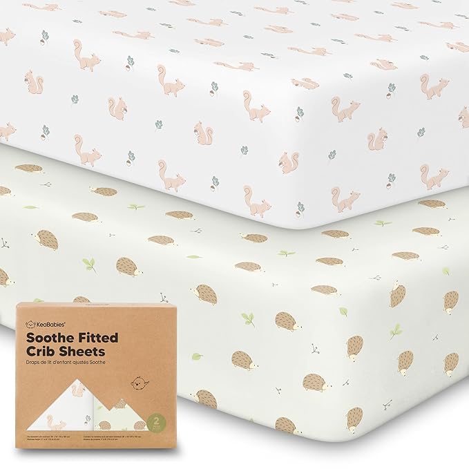 KeaBabies 2-Pack Organic Crib Sheets by KeaBabies