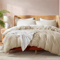Nestl Beige Cream Duvet Cover Queen Size by Nestl