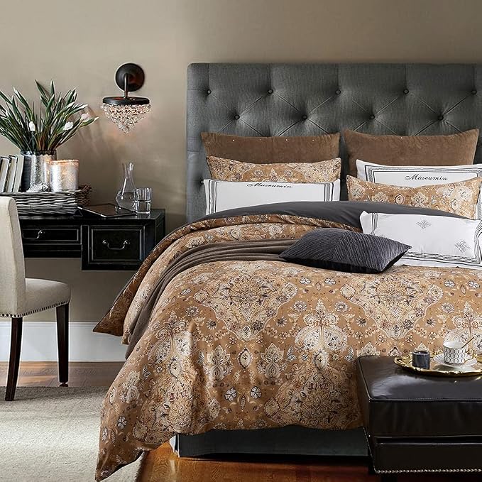 Cupocupa Duvet Cover Queen Size Set Boho Floral Pattern Duvet Cover Queen by CupocupaHomeCollection