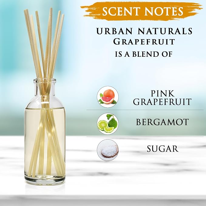 Urban Naturals Grapefruit Reed Diffuser Oil Set | - Image 6