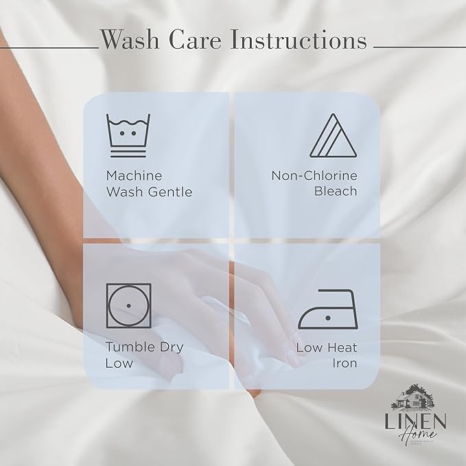 Linen Home 100% Cotton Percale Sheets Twin Size, Smoky Charcoal, Deep Pocket - Image 5