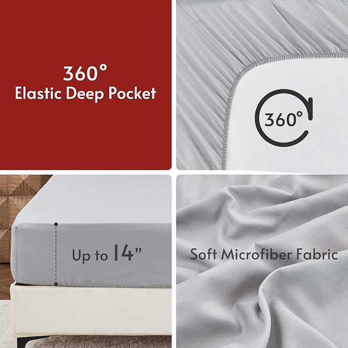 MUXHOMO 7 Pieces Full Comforter Set, Reversible Bed in a Bag Full Size - Image 8