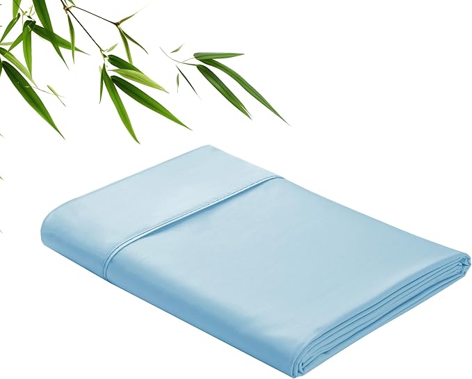 Bamboo Viscose Flat Sheets Only, Sateen Weave Full Size Flat Sheet Only by ZaizaiHome