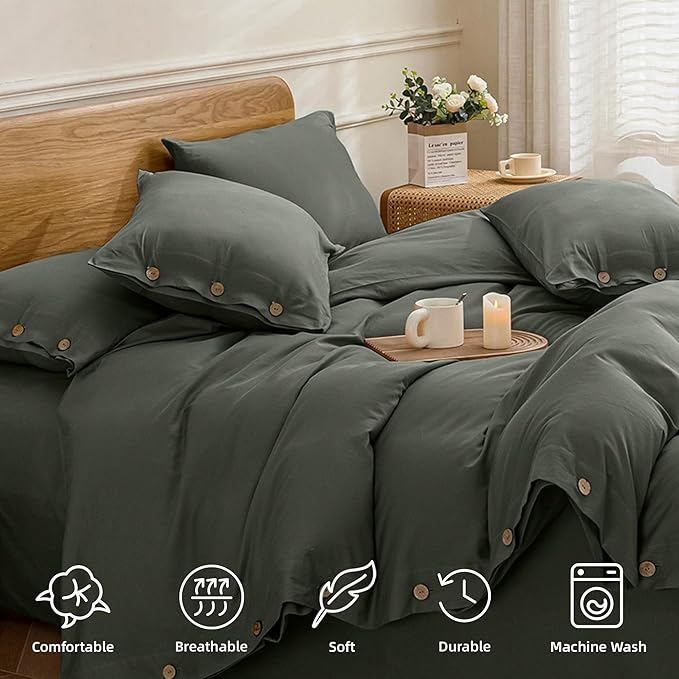 JELLYMONI Cotton Duvet Cover Twin Size - Image 4
