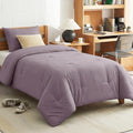 CozyLux Twin Comforter Set Dusty Purple, 2 Pieces Twin Extra Long Solid by CozyLux