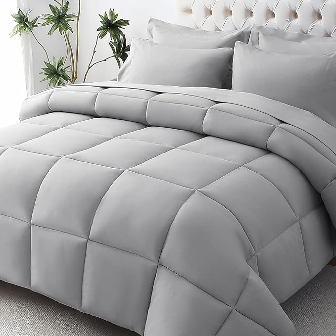 JOLLYVOGUE Queen Comforter Set, Ultra-Soft Bed in a Bag Queen Size 7 Pieces by JOLLYVOGUE