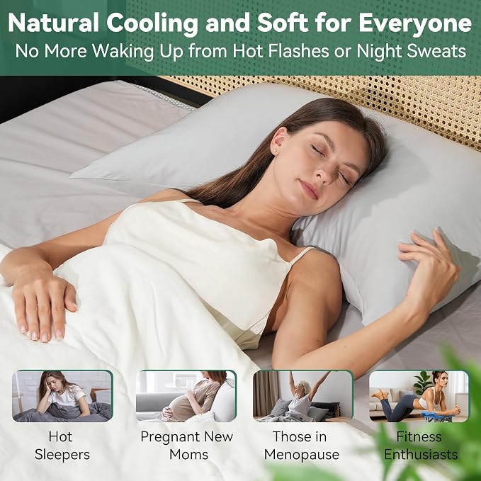 Cooling Curved Pillowcase for Side Sleeper Pillow - Image 5
