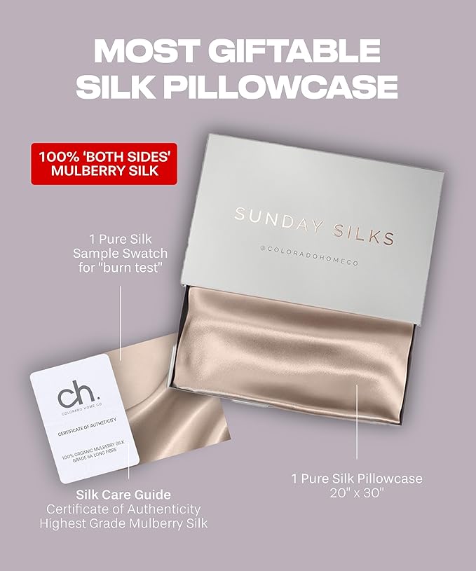 PREMIUM LUXSILK™ Silk Pillow Cases 2 PACK | 22 Momme Mulberry Silk Pillowcase - Image 6