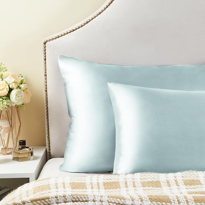 BEDELITE Satin Body Pillow Cover 2 Pack, Super Soft and Cooling Body Pillow - Image 7