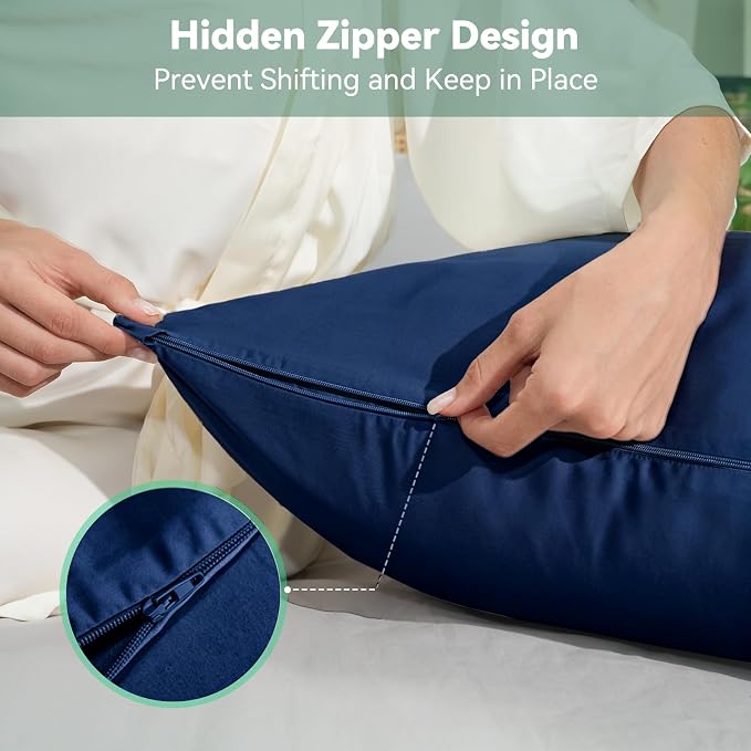 Cooling Curved Pillowcase for Side Sleeper Pillow - Image 6