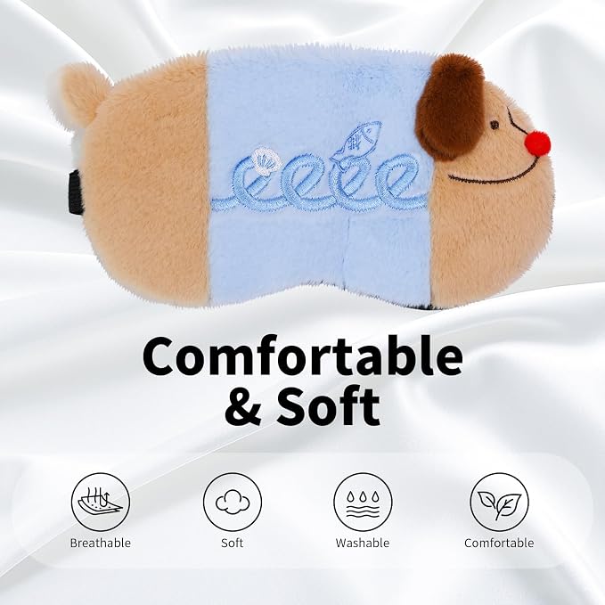 PERFECTSIGHT Sleep Eye Masks, Cute Sleep Eye Cover Lightweight Adjustable - Image 3