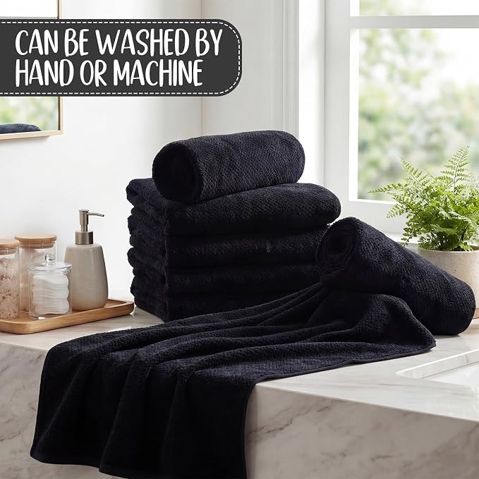SmoothNovelty 16 Pack Microfiber Bath Towels Bulk 27'' x 60'' Oversized Size - Image 4