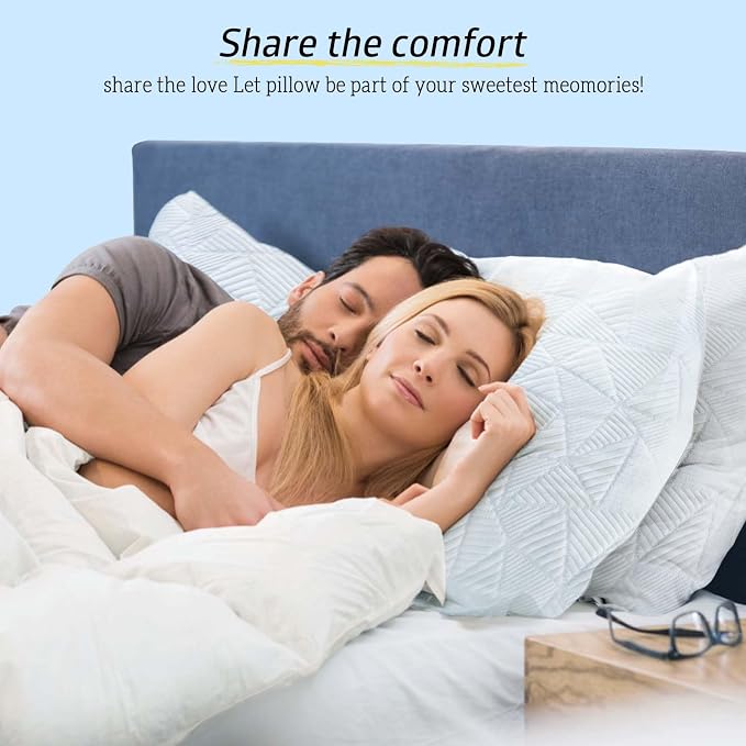 BETU Cooling King Size Pillows Set of 2, Shredded Memory Foam Cool Pillows - Image 6
