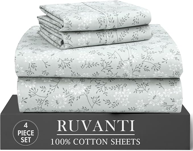 RUVANTI 4 Pcs Cotton Sheets by Ruvanti
