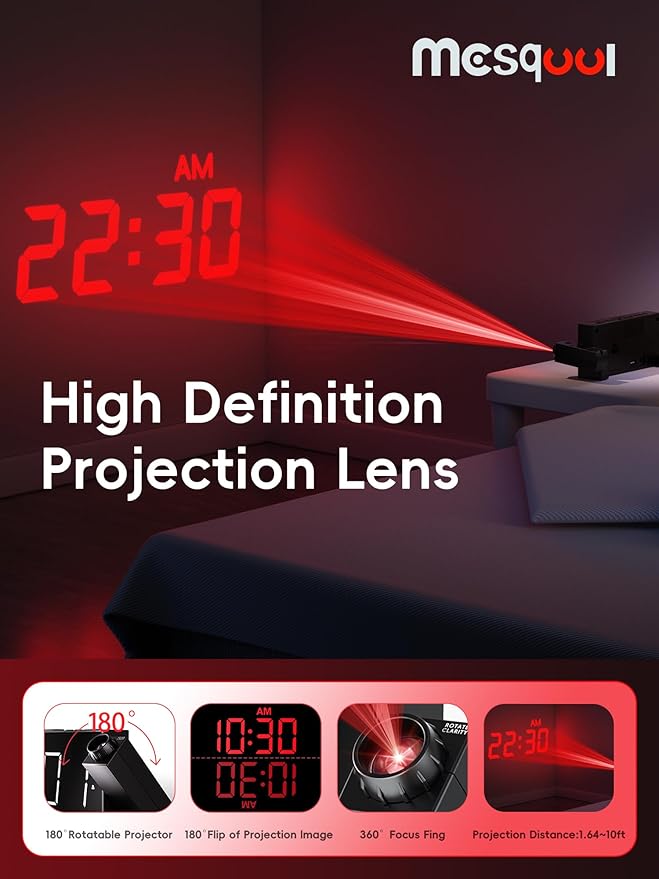Projection Digital Alarm Clock - Image 3