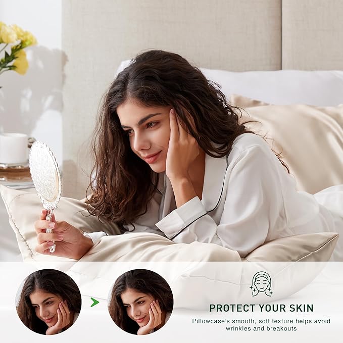Love's cabin Satin Pillowcase Set of 2 Standard Size 20x26, Cooling Pillow - Image 2