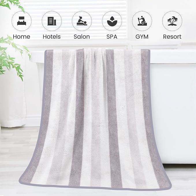 JML Microfiber Bath Towels Set of 2, Super Absorbent, Fast Drying Large Bath - Image 7
