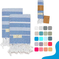 Hand Towels - Set of 2, Decorative Peshtemal Cotton Hand Towels by YAZZTURKISHCOTTON