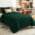 CozyLux Twin Comforter Set Emerald Green, 2 Pieces Twin Extra Long Solid by CozyLux