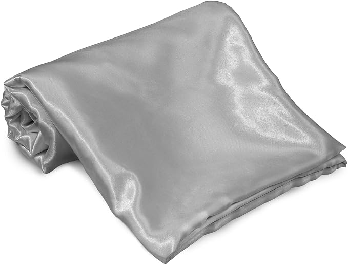 Homiest Light Grey Satin Flat Sheet - Image 2