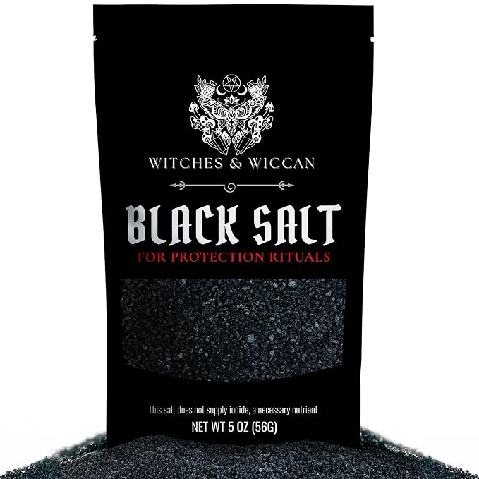 Black Salt for Protection Rituals & Wiccan Spells, Handcrafted Negative Energy by WitchesandWiccan