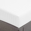 Feather & Stitch 1 Piece Fitted Sheet Queen Size, 100% Cotton Damask Sateen by FEATHERSTITCHNEWYORK