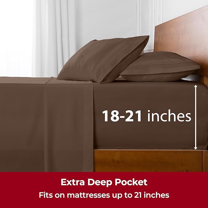 Mellanni Extra Deep California King Sheets - Image 6
