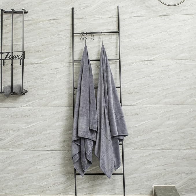 JML Bath Towels, Microfiber Bath Towel Set 6 Pack 30" x 60", Soft Absorbent - Image 3
