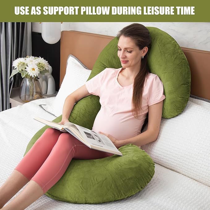 1 MIDDLE ONE Pregnancy Pillow, C Shaped Full Body Pregnant Women Sleeping Pillow - Image 5