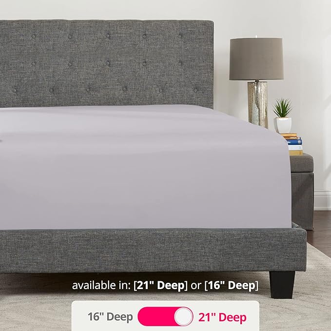 Deep Fitted Sheets King – King Size Fitted Sheet Only Deep Pocket – 21” King - Image 4