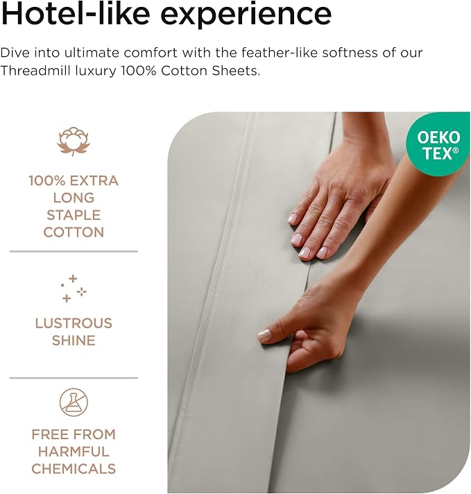Threadmill Luxury 800 Thread Count 100% Cotton Sheets - Image 5