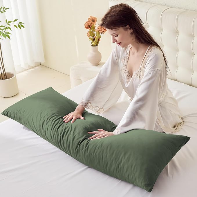 DOWNSTORIA Body Pillow Cover, Ultra Soft Microfiber Long Pillowcase, Envelope - Image 7