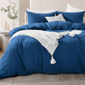 NEXHOME PRO Duvet Cover Set 100% Washed Cotton California Kingn 104"x98" by NEXHOMEPRO